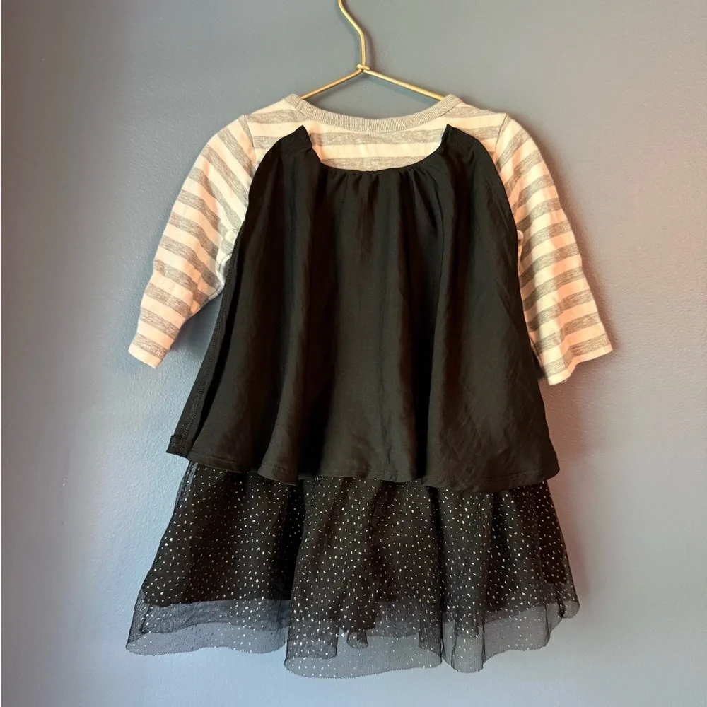 Gap Striped Bat Dress with Tulle Skirt and cape‎